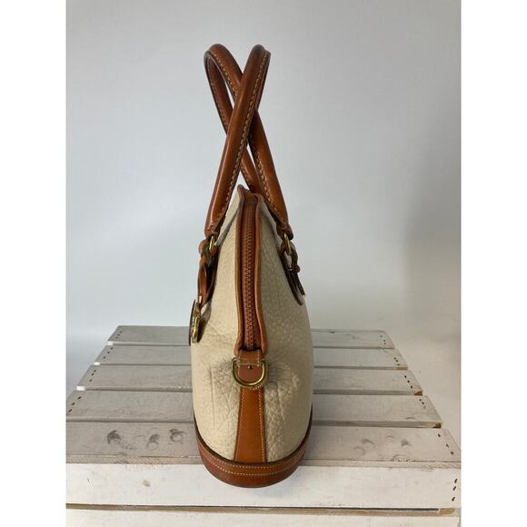 DOONEY & BOURKE MEDIUM IVORY PEBBLED LEATHER HANDBAG (ASIS) - Picture 4 of 16